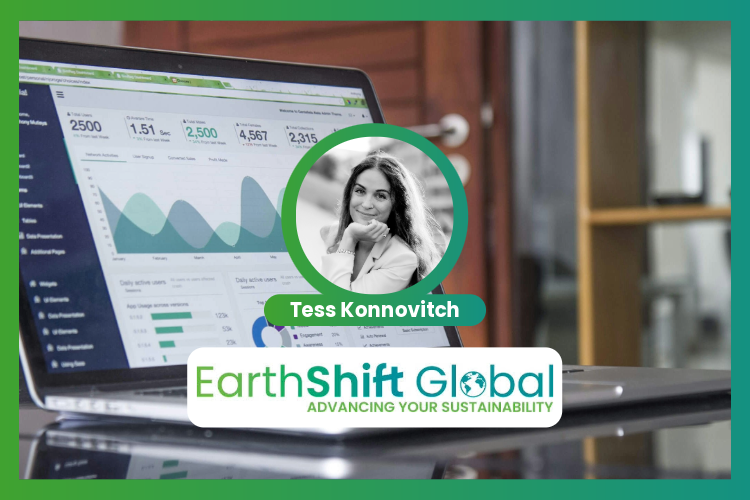 Tess Konnovitch with charts in background