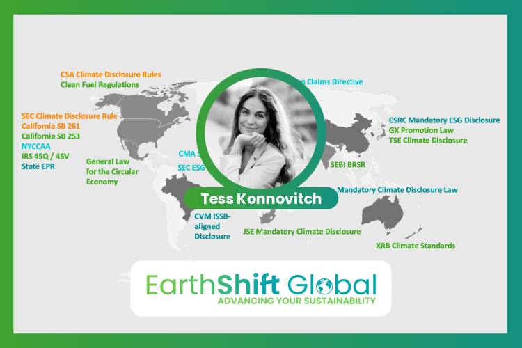 Tess Konnovitch with map of regulations