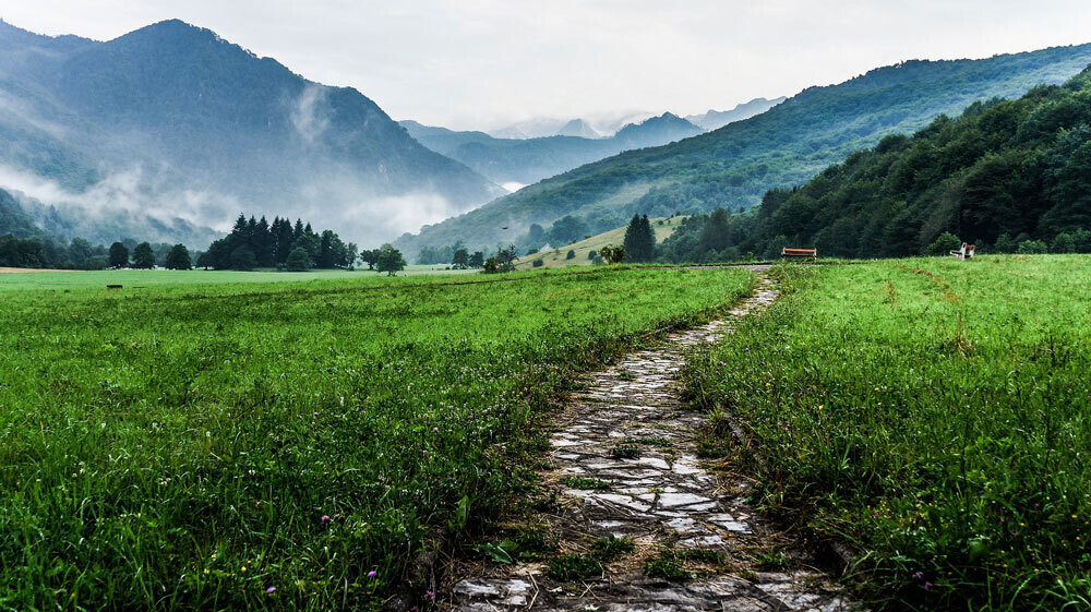 path in mountains