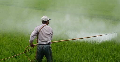 man spraying herbicide