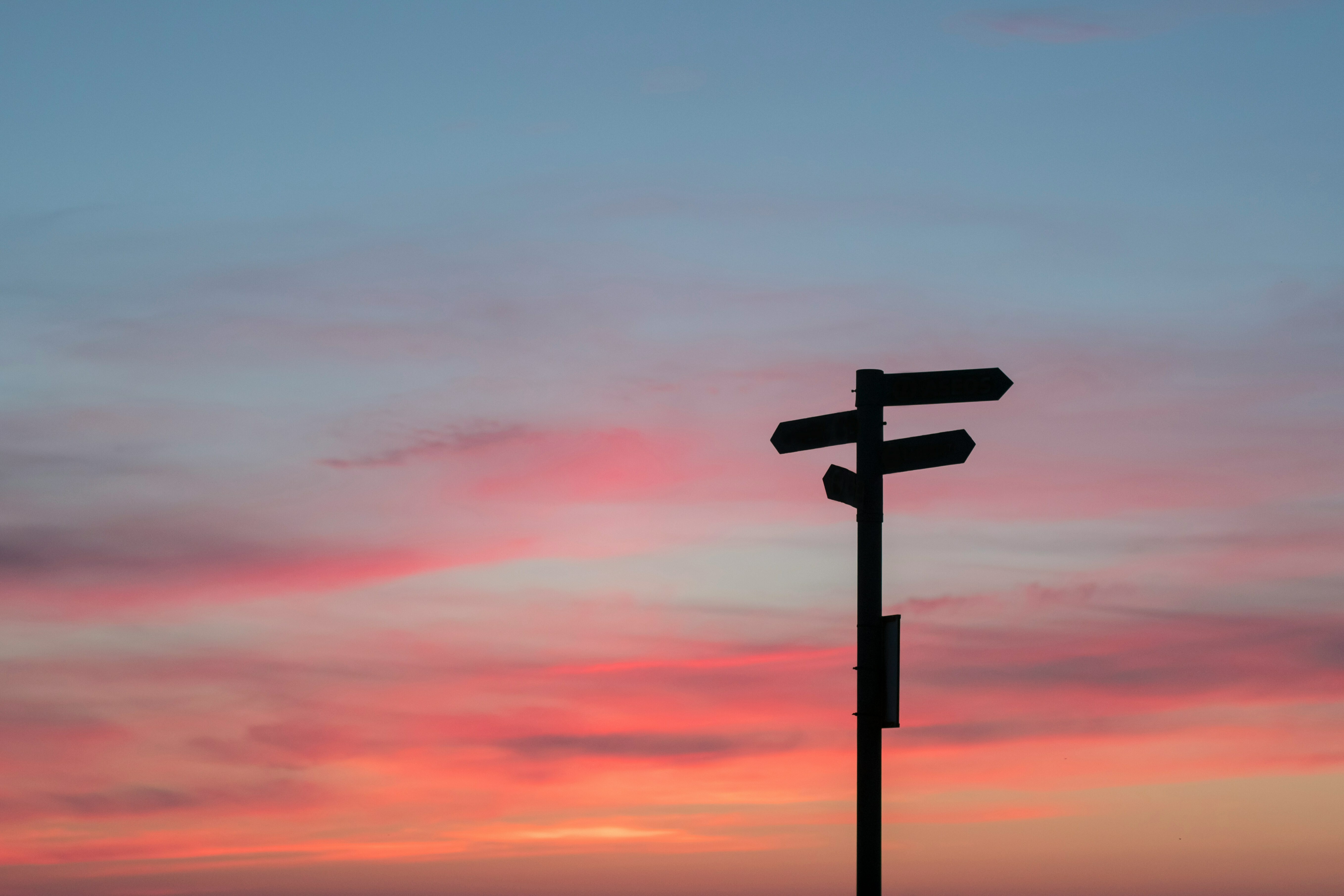 signs on a sunset