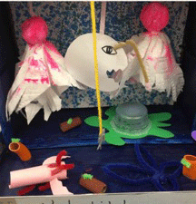 Children's diorama of earth